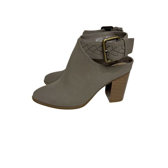 American Eagle taupe sling back buckle mule ankle boots size 7.5 - Picture 2 of 13